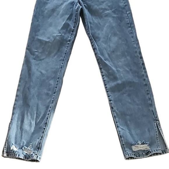 NWT No Boundaries Juniors Size 9 Super High Rise Straight Leg Split Hem Jeans - Picture 5 of 9